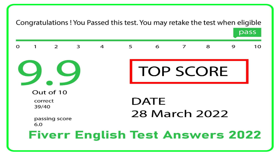 Fiverr English Skill Test